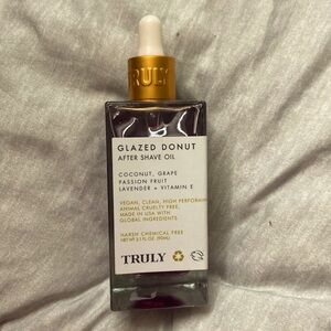 Truly after shave oil scent glazed donut